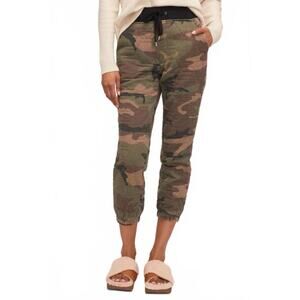 Marissa Webb Markie Thick Quilted Cotton Camo Jogger Pants 8 M $455